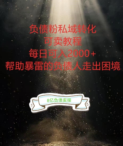 负债粉掘金计划，帮助负债者解决问题，债务规划，债务重组，最好的变现方式【揭秘】|赚多多