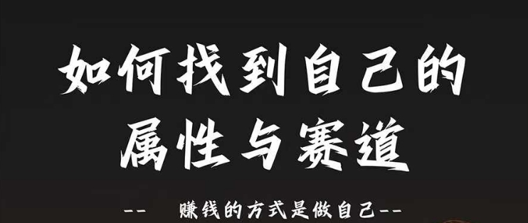 赛道和属性2.0：如何找到自己的属性与赛道，赚钱的方式是做自己|赚多多