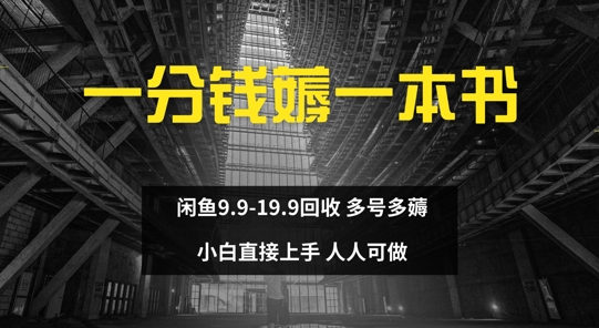 一分钱薅一本书 闲鱼9.9-19.9回收 多号多薅 小白直接上手|赚多多